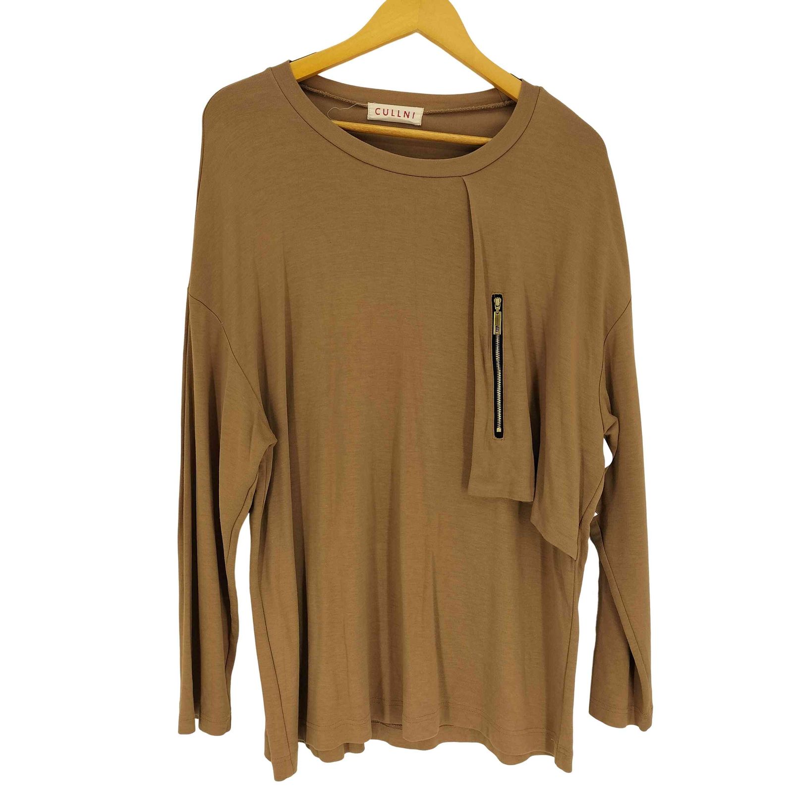 M*E様 CULLNI ブラウン トレーナー サイズ2 CULLNI（クルニ）の「22-AW-040 / Asymmetrical Fringe