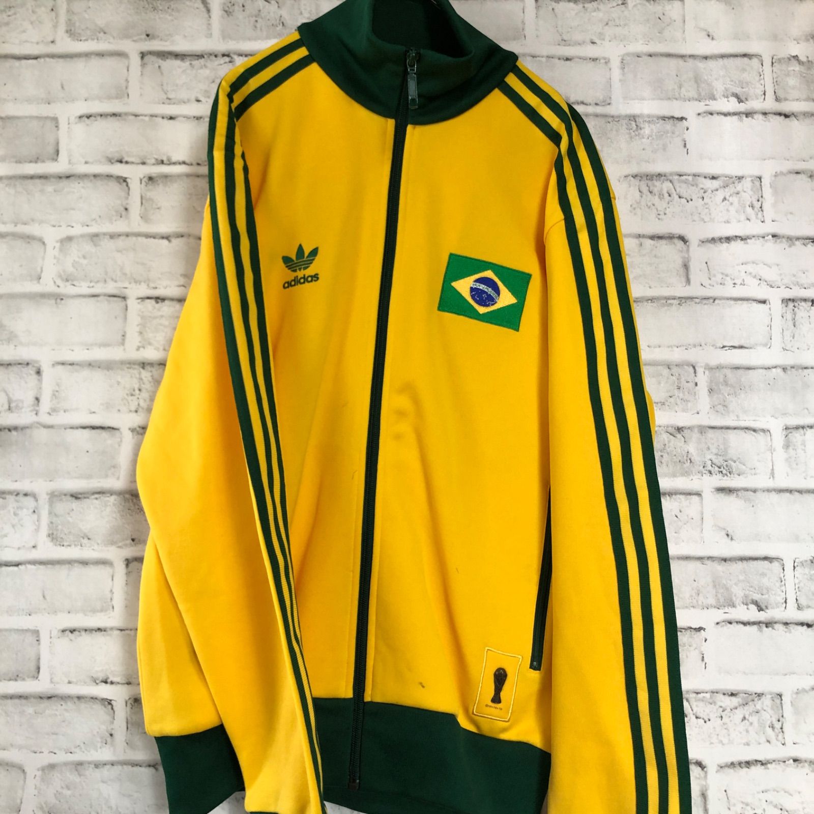 ユーロ安adidas トラックジャケット 90s 刺繍 ブラジル トップス
