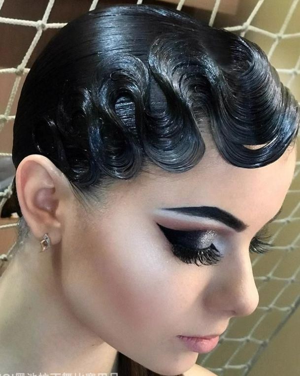 ヘアウィッグ 社交ダンス 競技ダンス デモ 2色 オーダーメイド