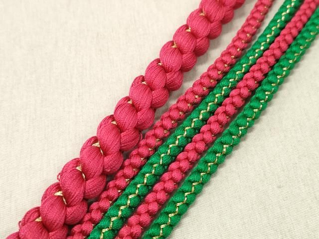 和装小物 振袖用飾り付き帯締め10本セット パール 金糸 切り房 平和