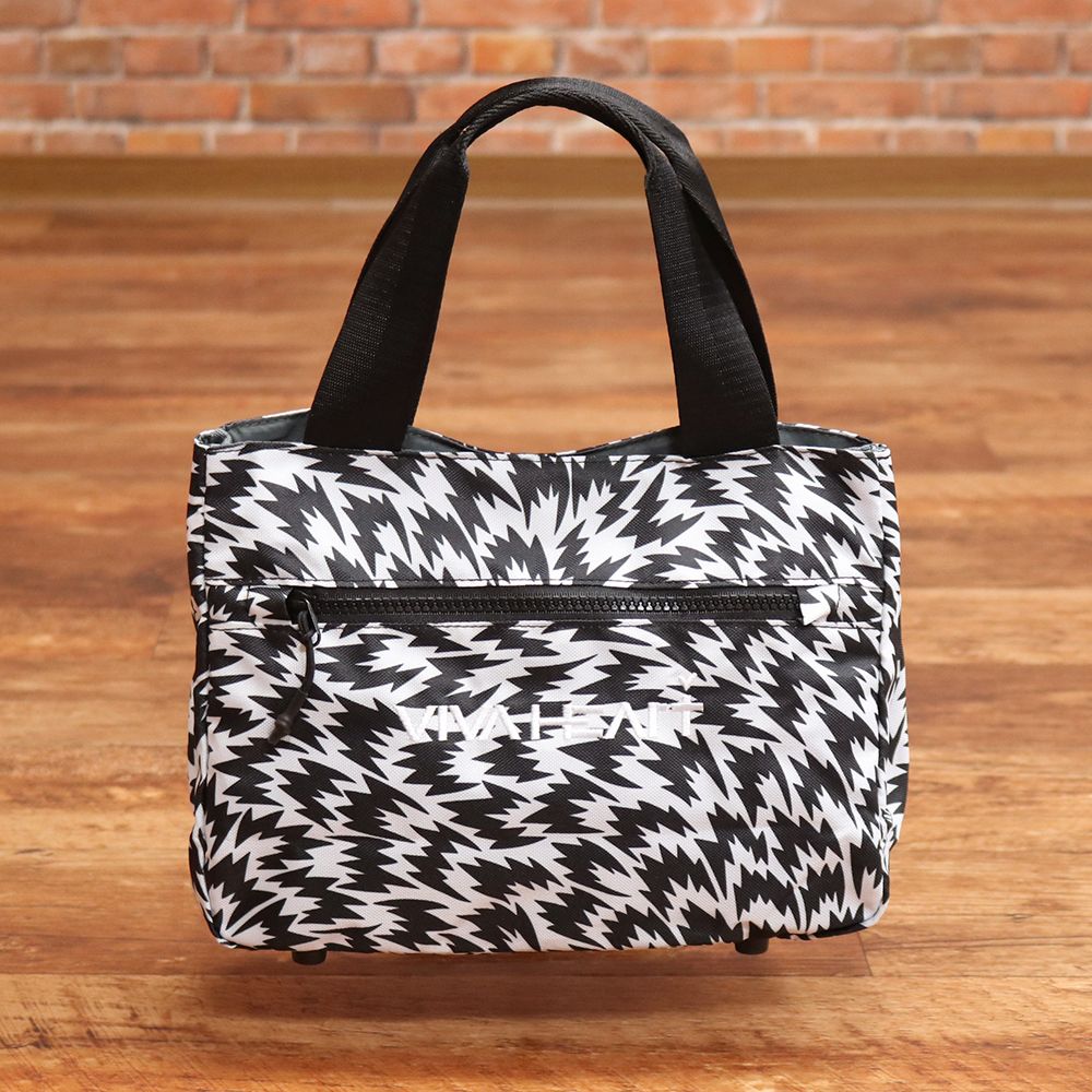 VIVA HEART × ELEY KISHIMOTO/カートバッグ 013-88100  FLASH柄 ゴルフ 鞄 トートバッグ ビバハート 新品/黒/ブラック/ki249/