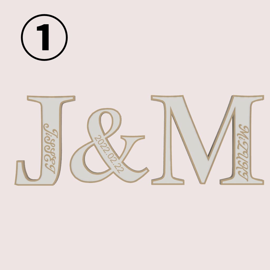 はる様 確認用】イニシャルオブジェ バイカラー - メルカリ