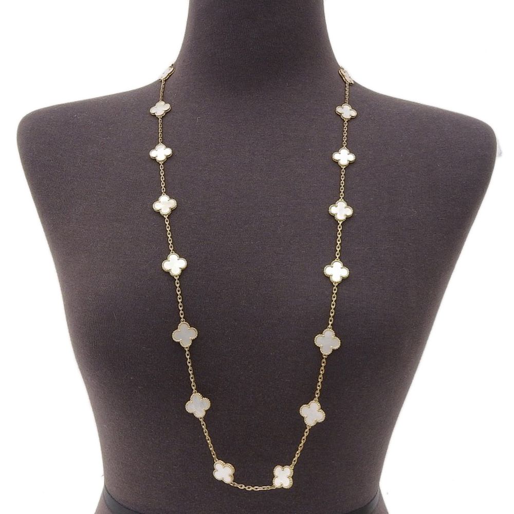 ★名作！美品ヴァンクリーフ&アーペル　ヴィンテージアルハンブラネックレス 本物保証】 超美品 ヴァンクリーフ＆アーペル VAN CLEEF & ARPELS VCA