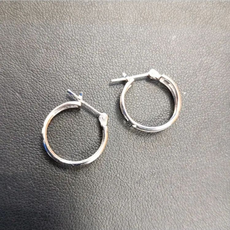 K14WG フープピアス ホワイトゴールドフープピアス ピアス