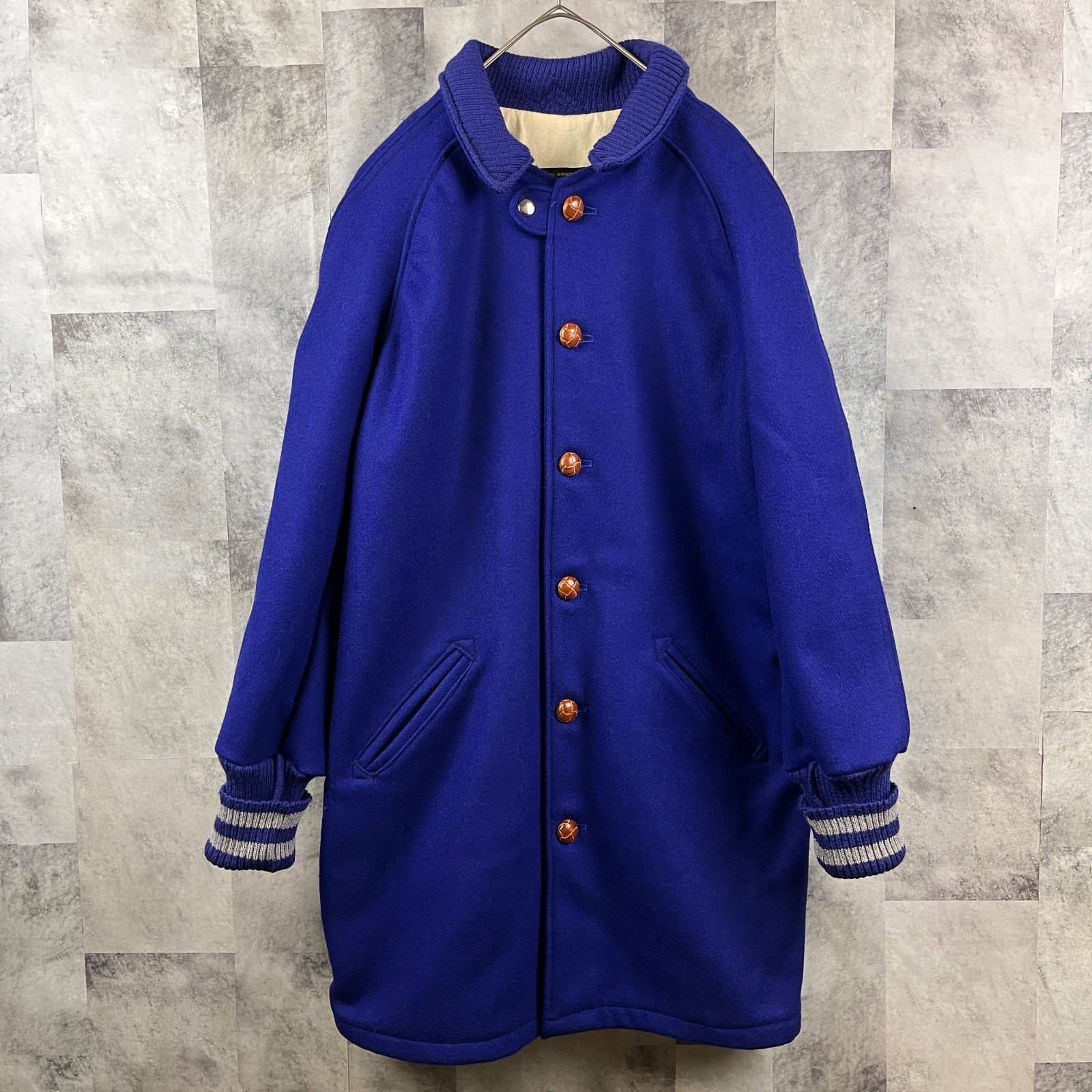 ジャケット・アウター Skookum NO COLLAR LONG COAT 38 SKOOKUM Car Coat sz 38 / M Black Jacket 60's Clicker Vtg