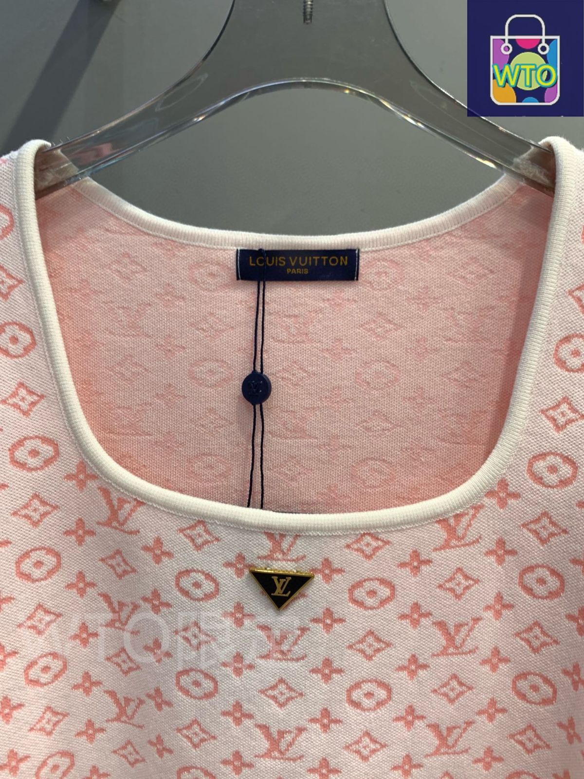 ニットトップス スクエアネック