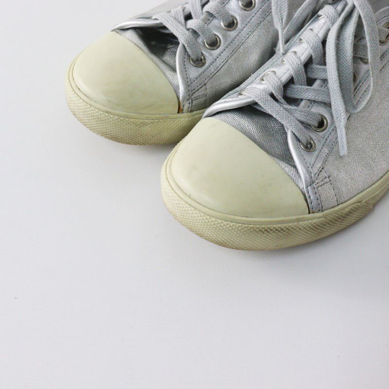 セリーヌ CELINE メタリックレザー ローカット スニーカー 37(24cm