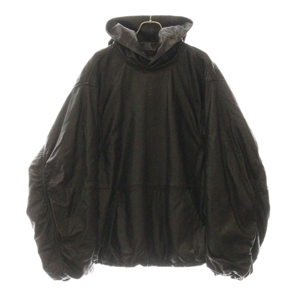 BALENCIAGA (バレンシアガ) Oversized Leather Hoodie シープスキン