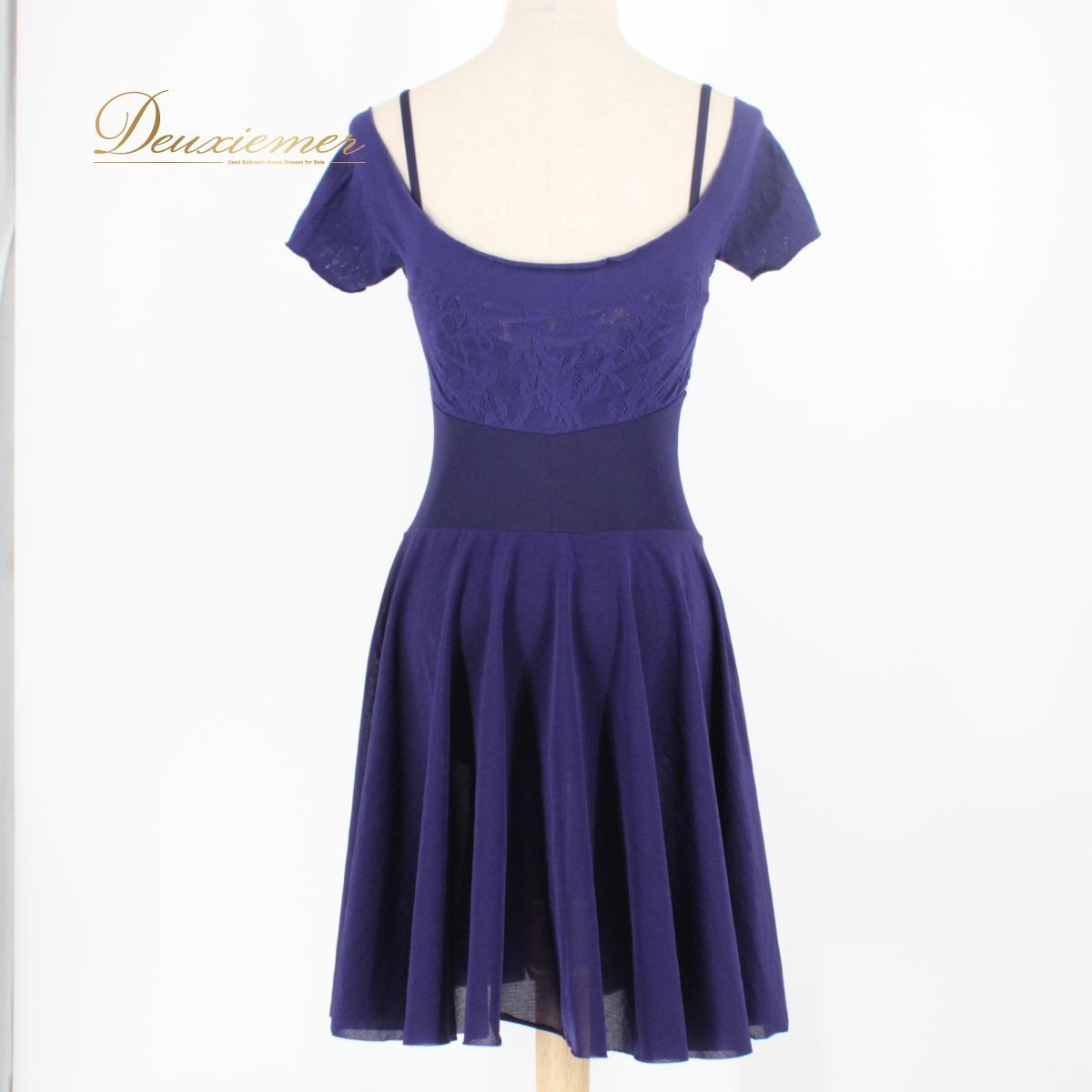 Chacottパープルレッスンスカート 美品 社交ダンス衣装】パープル