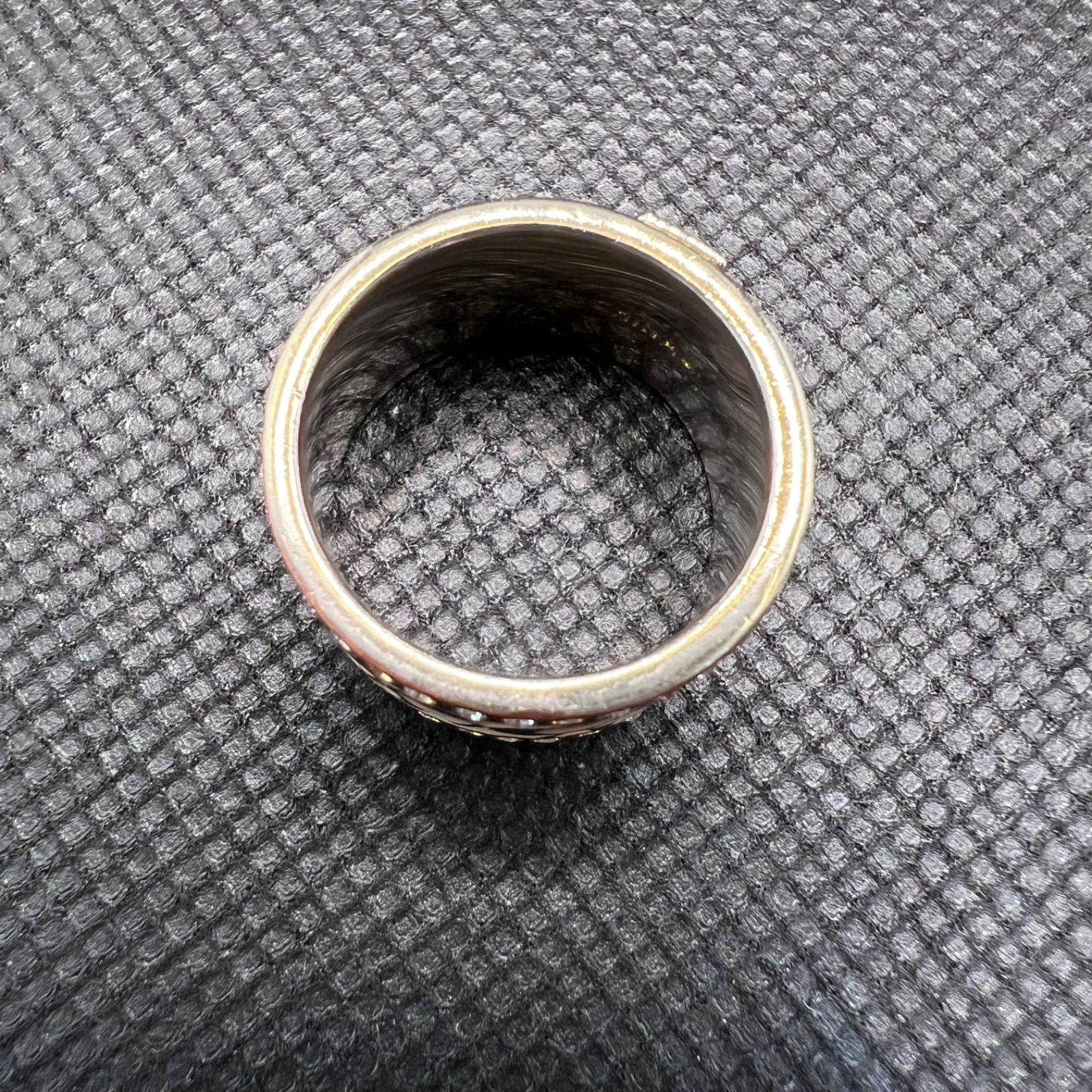 COACH コーチ リング 指輪 ホワイト ラインストーン CCロゴ 13号