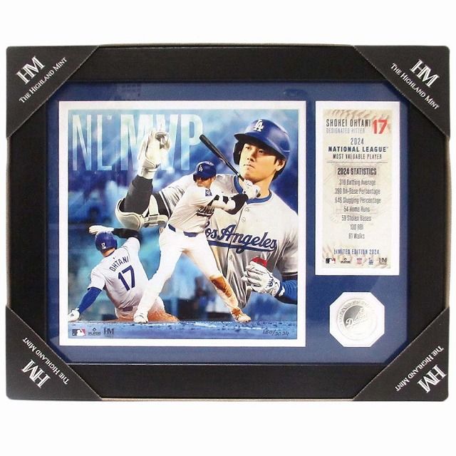 ドジャース 大谷翔平 2024年 MVP受賞 ゴールド 木製バット MLB正規品