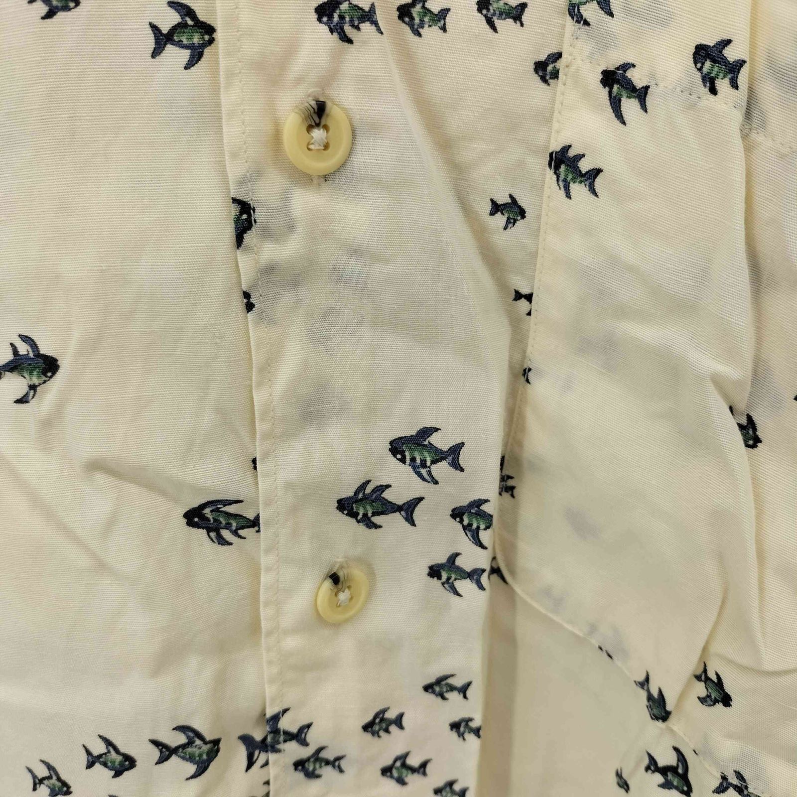 90s ラルフローレン CHAPS 熱帯魚　オープンカラーシャツ 熱帯魚柄 Sサイズ 90s ポロ ラルフローレン オープンカラー 開襟