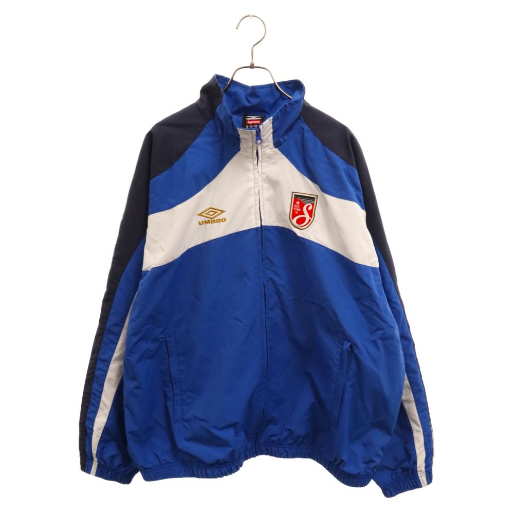 SUPREME (シュプリーム) 23SS×Umbro Track Jacket アンブロ アーチフロッキープリント ナイロン トラックジャケット  ブルー