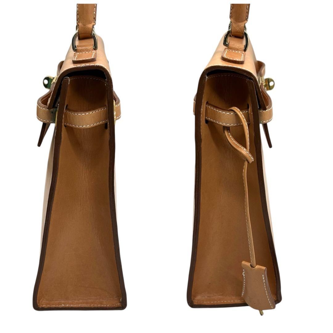 良品 1319 ハンドバッグ ベルトデザイン ヌメ革 ブラウン 良品 1319 ハンドバッグ ベルトデザイン ヌメ革 ブラウン - メルカリ