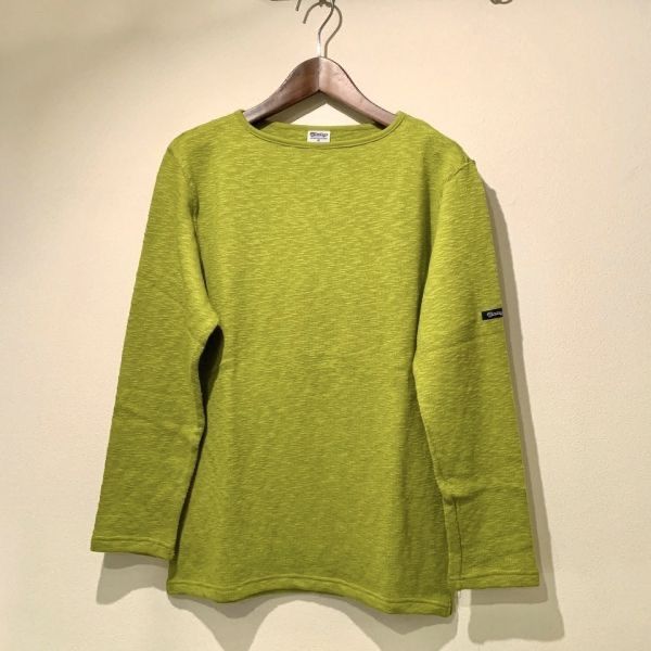 新品未使用品　ティージー Tieasy / オリジナルボートネックシャツ ライム　4(S)サイズ
