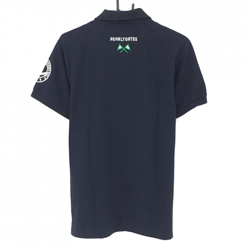 ☆特価☆【美品】パーリーゲイツ 半袖ポロシャツ ネイビー×白 ビッグ