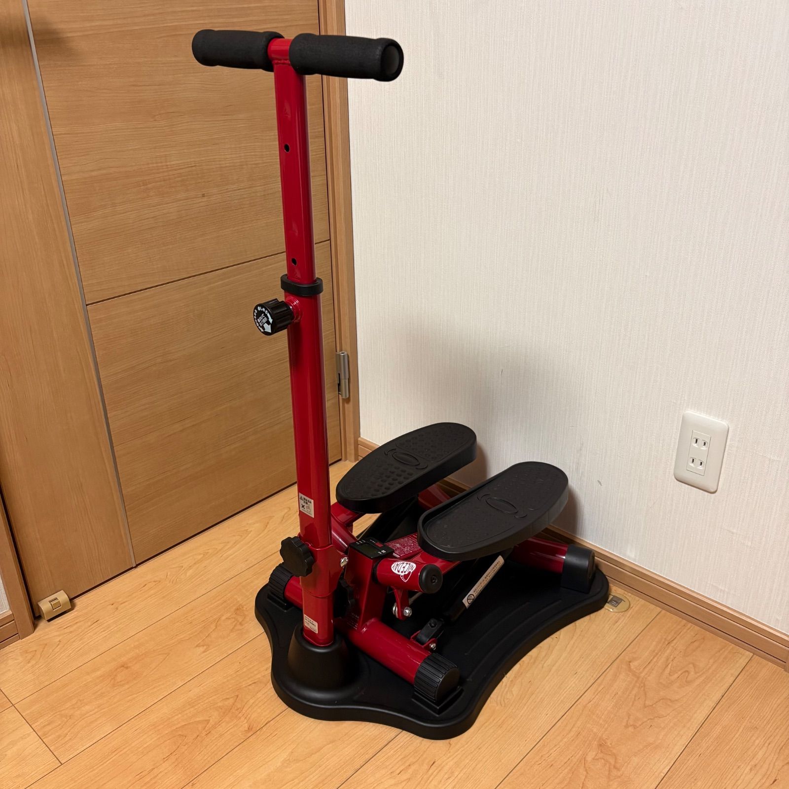 ナイスデイ NICE DAY 健康ステッパー ハンドル付 レッド 赤