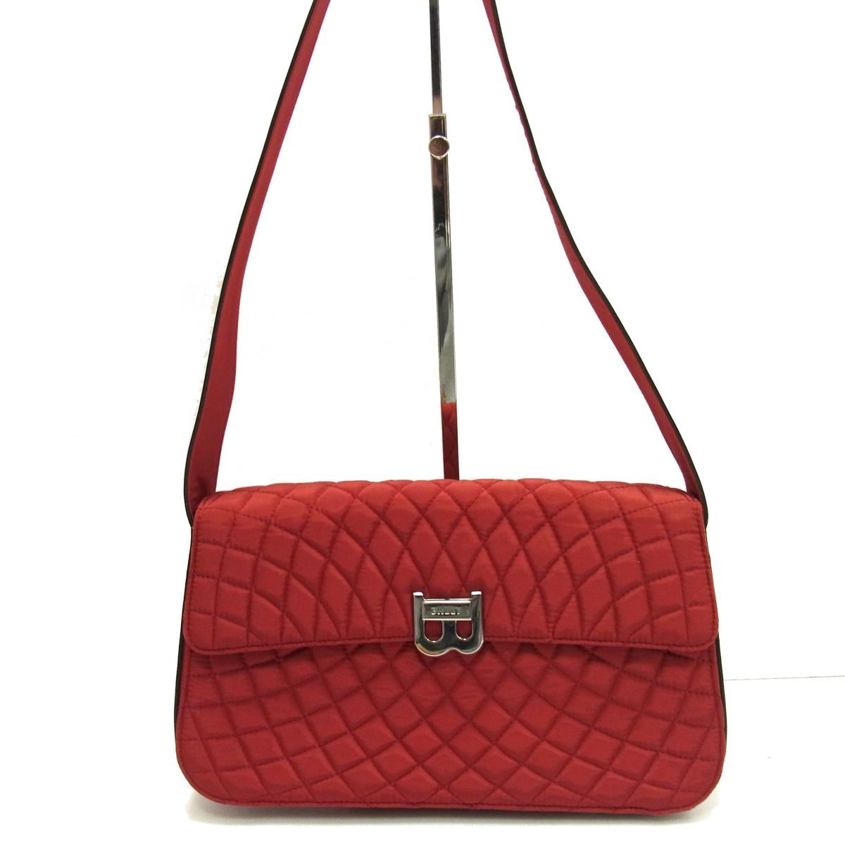 ☆BALLY バリー ショルダーバッグ キルティング×パテントレザー ワン