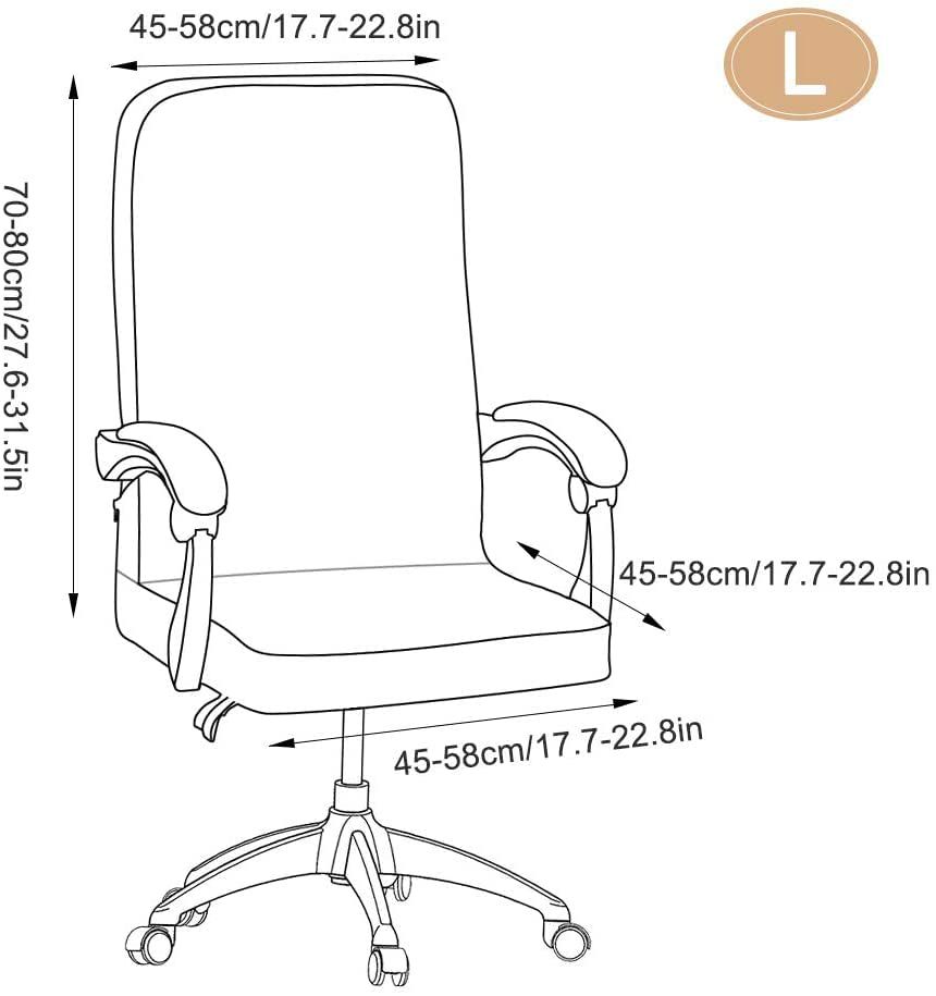 オフィス椅子カバー耐水性ストレッチジャカードコンピューターチェアアームレストチェア用スリップカバーオフィス用