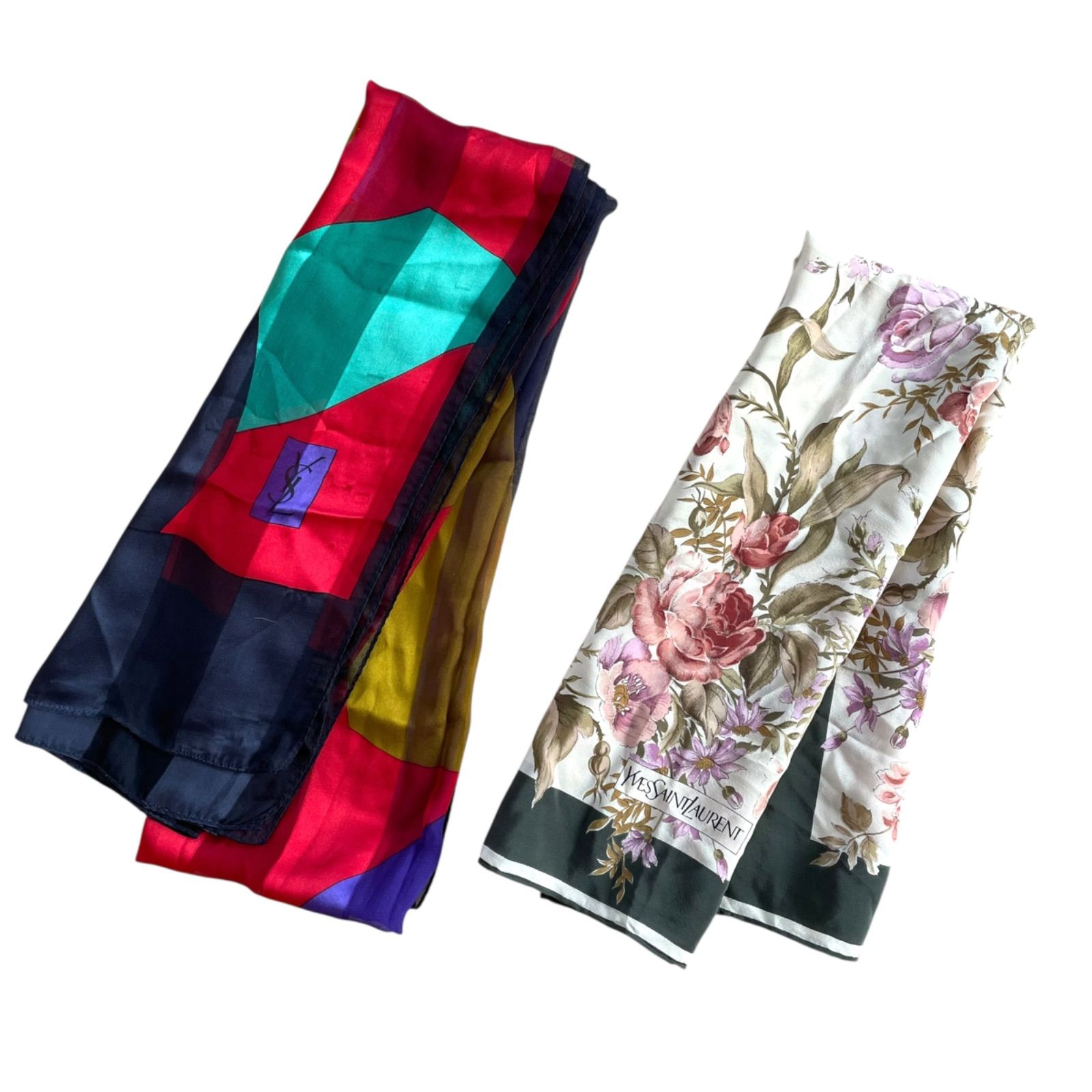 RE171 YVES SAINT LAURENT イヴサンローラン スカーフ 2点セット