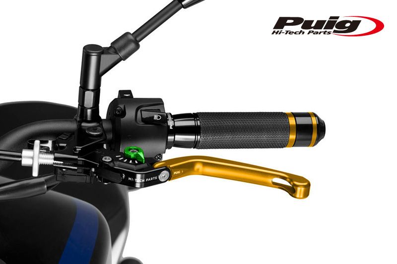 Puig(プーチ) 210OV  FOLDABLE  CLUTCH LEVER 3.0 GOLD/GREEN（可倒タイプ）