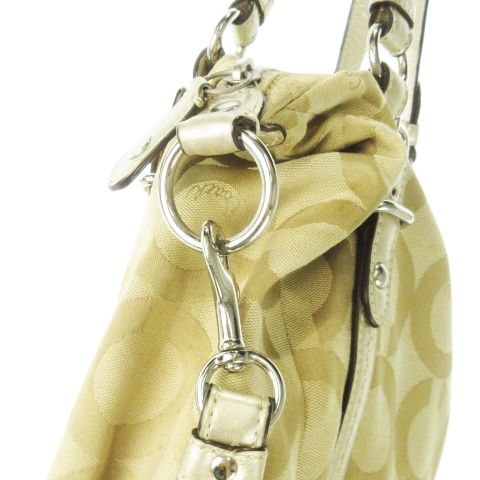 コーチ COACH ハンドバッグ 2way ショルダーバッグ キャンバス レザー 革 オプアート ベージュ 15275 CK13 GY11 DECORATOM_COM_BR