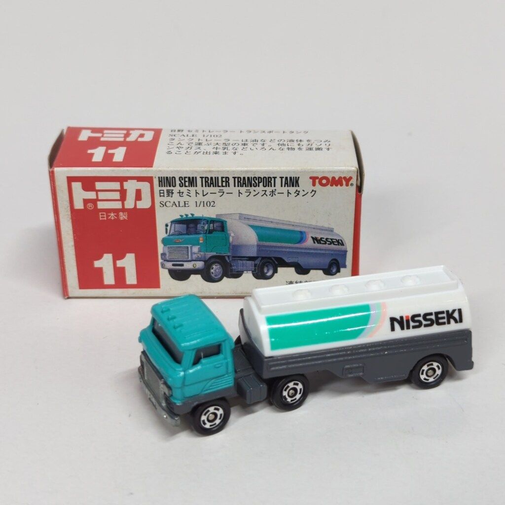 トミー トミカ赤箱日本製 日野 セミトレーラ トランスポート