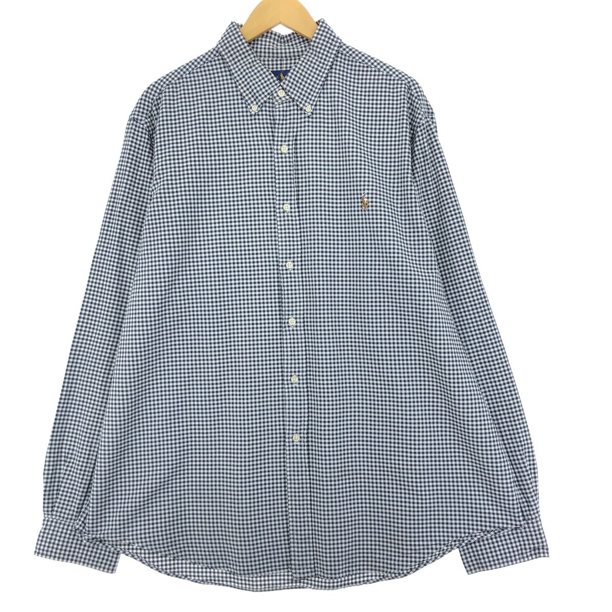 古着 ラルフローレン Ralph Lauren ギンガムチェック 長袖 ボタンダウンチェックシャツ メンズXXL/eaa451722