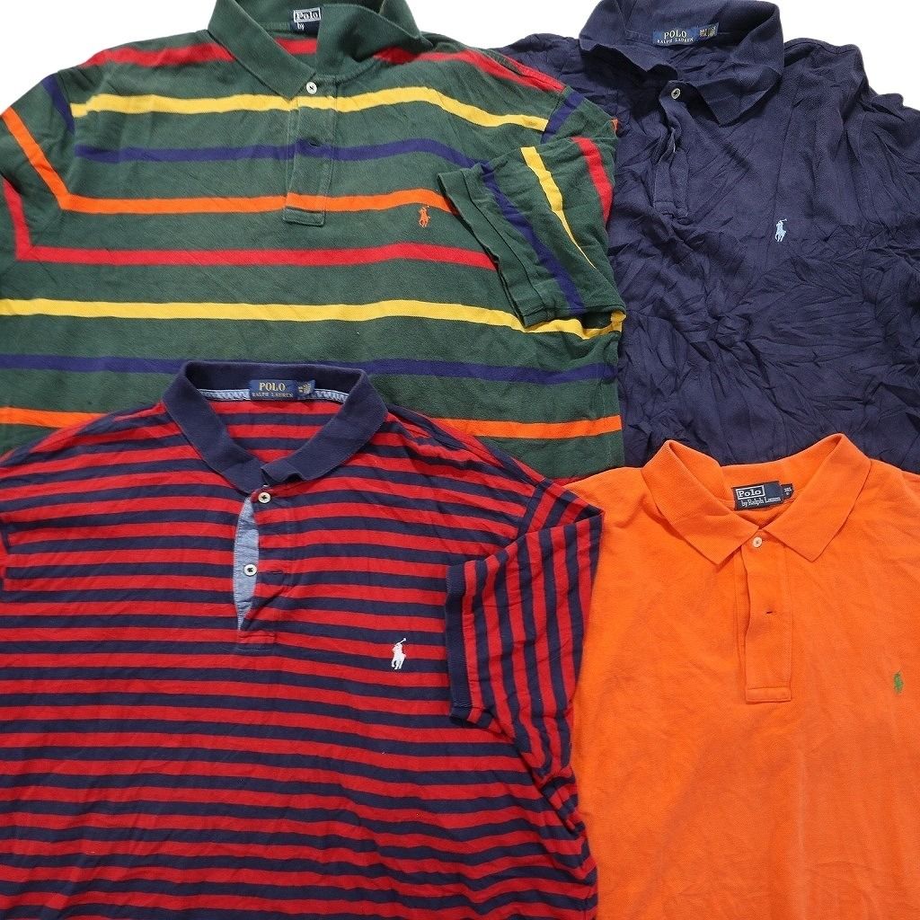古着卸 ラルフローレン ポロシャツ 15枚セット メンズ XL 2XL 3XL タグ 90s ビッグロゴ 古着 NB9668