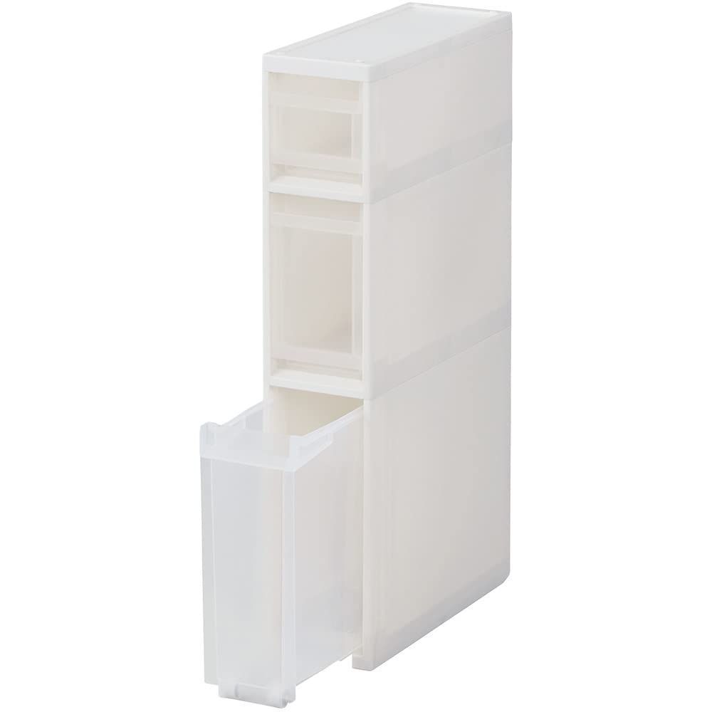 新着商品 ホワイト 幅17×奥行45×高さ85cm スリム3段 スキピタストッカー スキピタ S-111S ファビエ キッチン収納 天馬