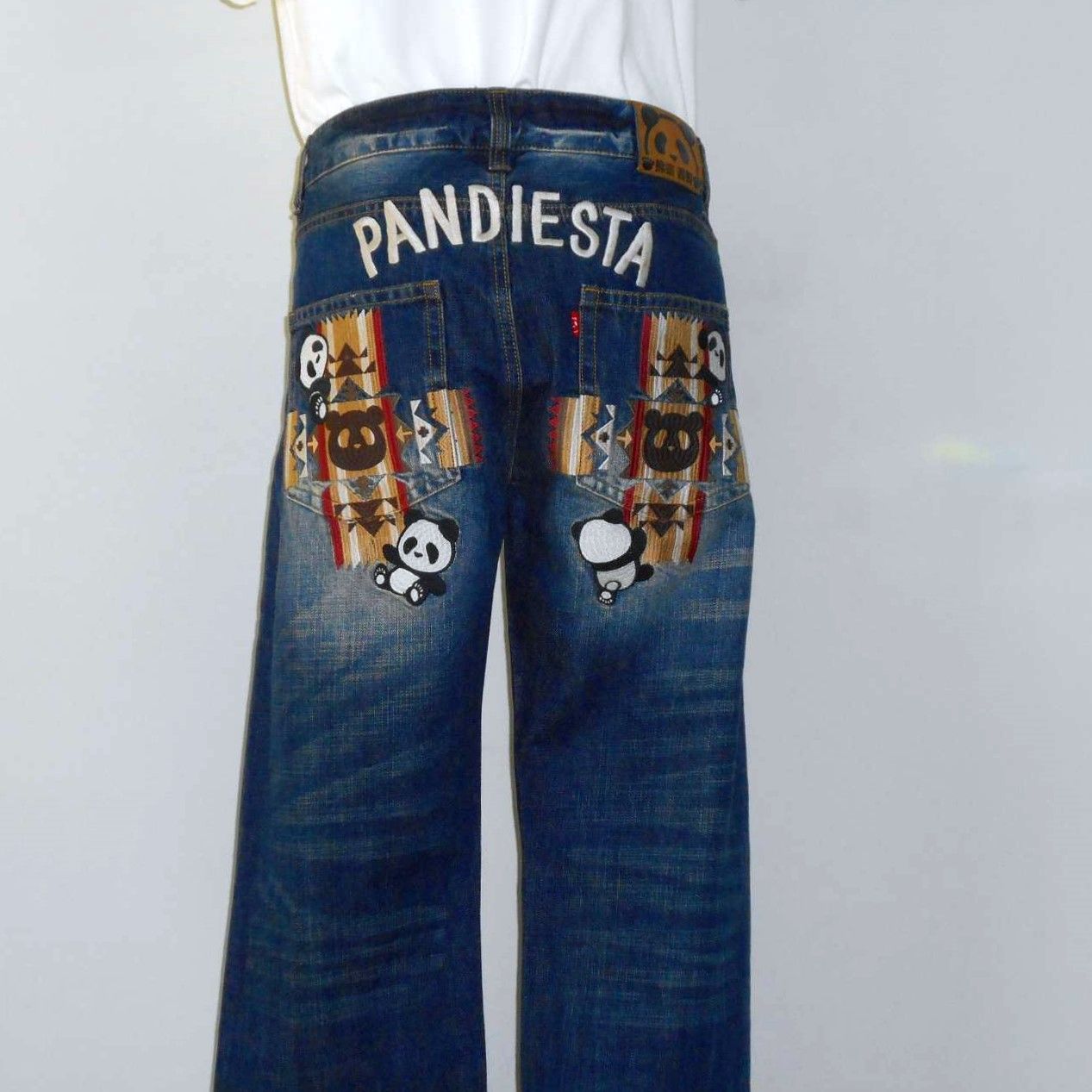 パンディエスタ 刺繍デニムパンツ 32 34 36 インチ Denim pants
