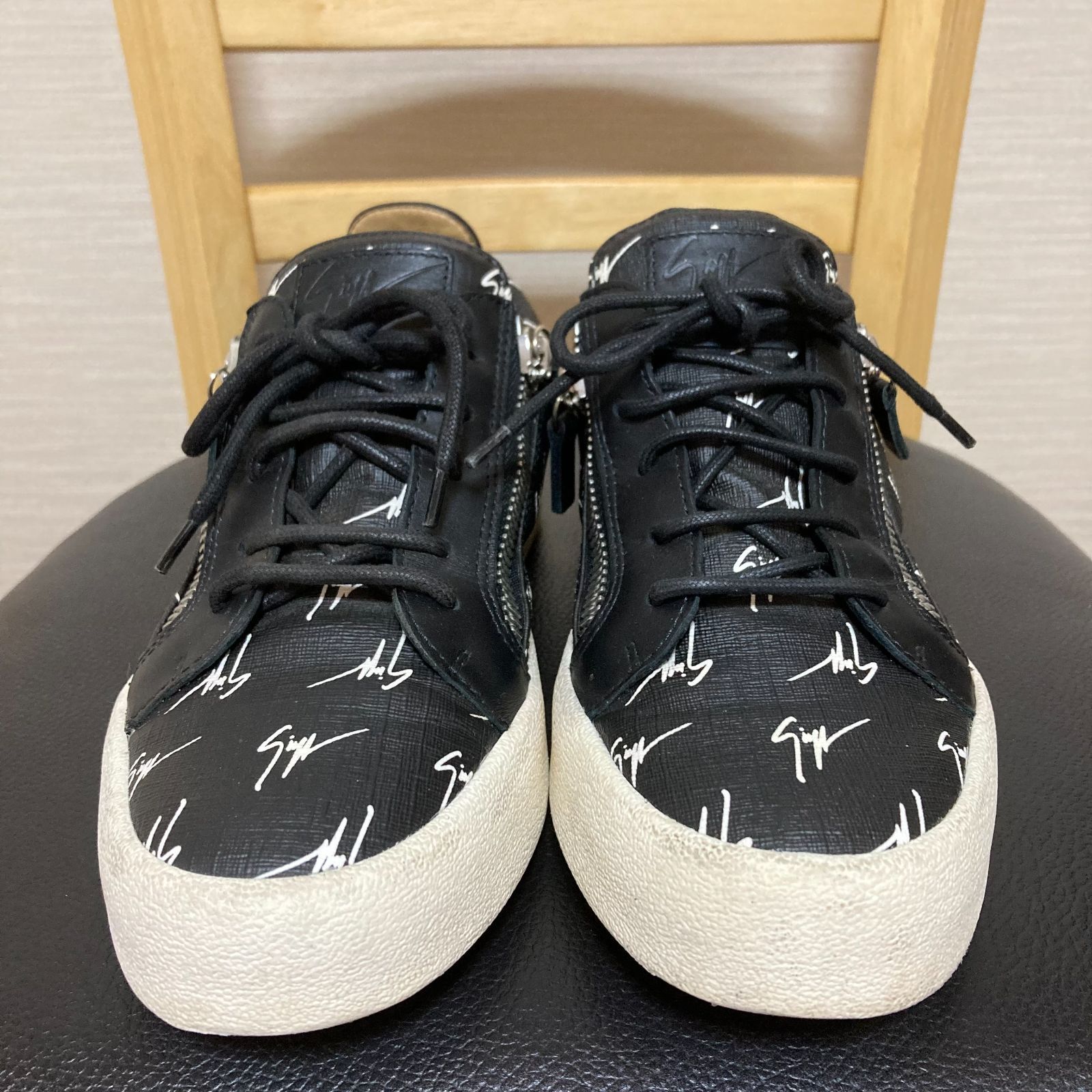 ジュゼッペザノッティ GIUSEPPE ZANOTTI 靴 25cm ロゴ総柄 スニーカー 