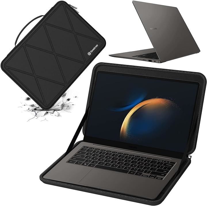 Smatree ハードEVA保護スリーブケース 15.6インチ Samsung Galaxy Book3 ノートパソコン専用ハードケース 防水 360度耐衝撃 M79( Black，  For Samsung 15.6インチ（M79）)