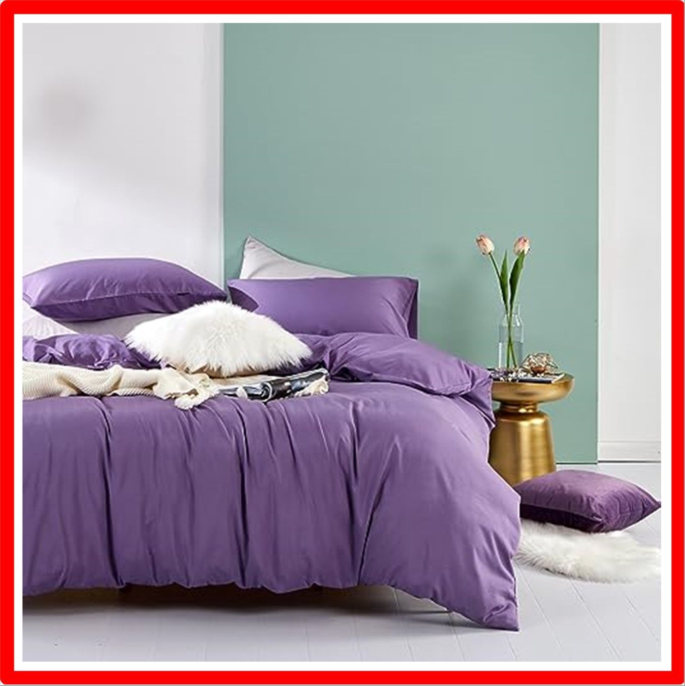 匿名配送】 【掛け布団カバー】ダブル_古代紫色 掛け布団カバー ダブル