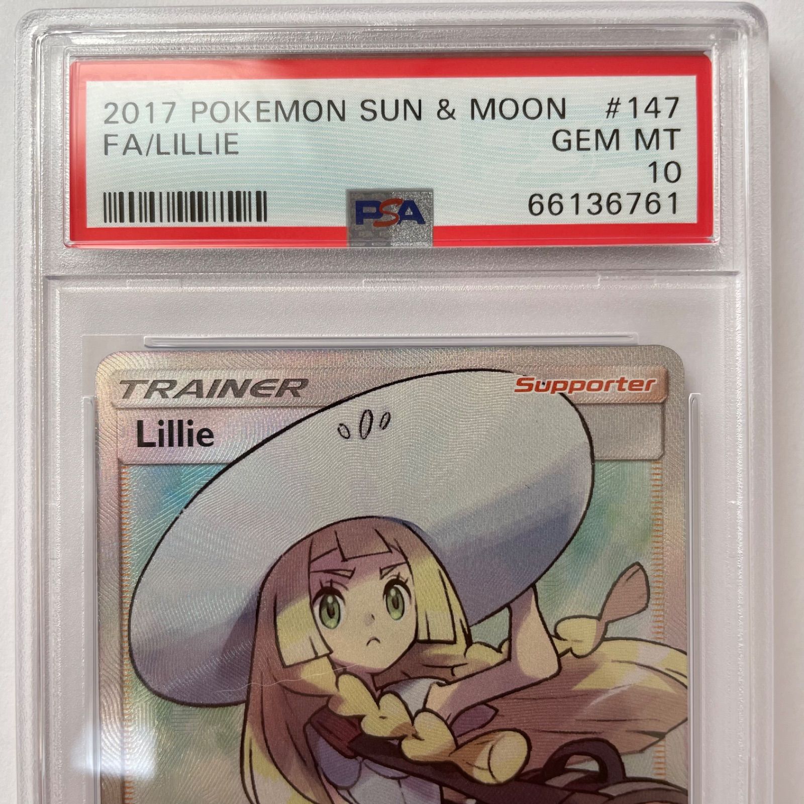 シングルカードポケモンカード 帽子リーリエ SR PSA10 英語版 147/149