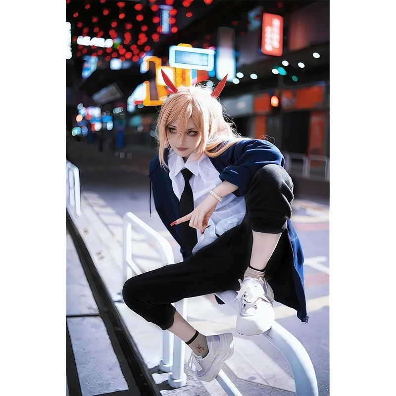 コスプレ衣装 チェンソーマン 天使の悪魔 衣装+羽+髪飾り ウィッグ付き