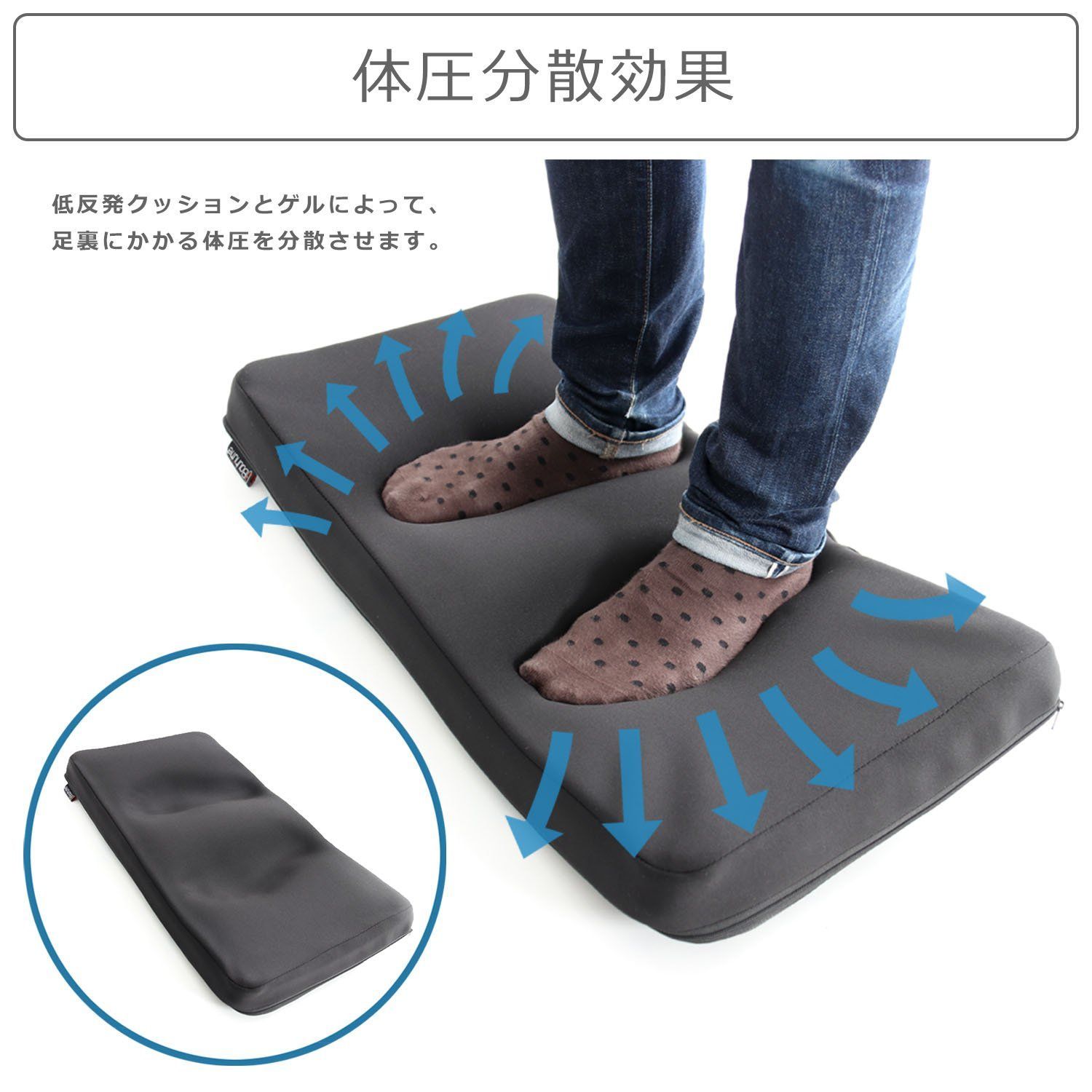 素足用 Bauhutte バウヒュッテ スタンディングデスクマット ゲル BHA-70G MARWIL-DEMENAGEMENTS_CH