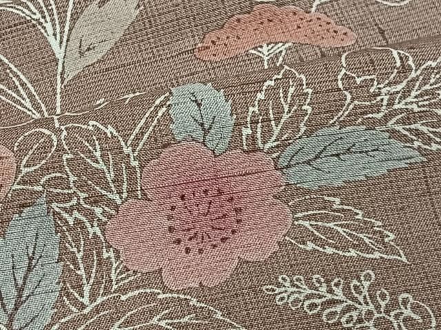 平和屋着物□訪問着 紬地 刺繍 道長草花文 伊勢丹扱い 正絹 逸品