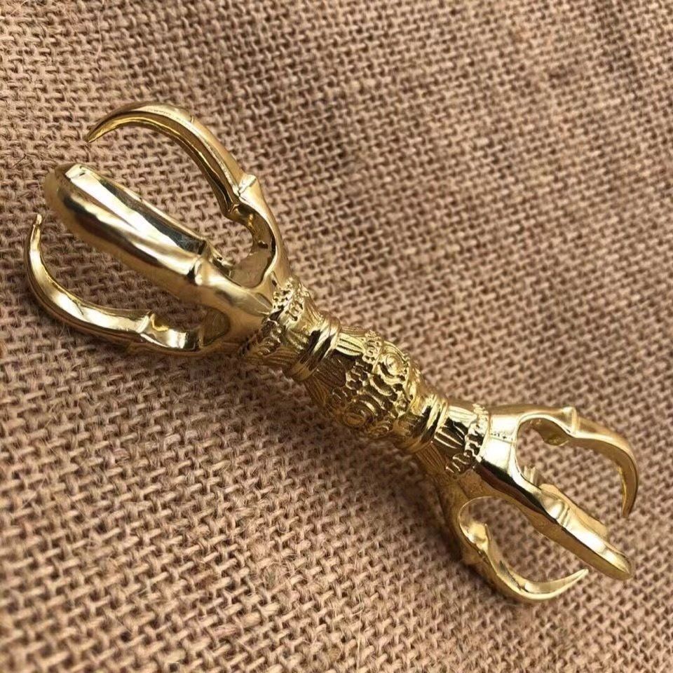 【修縁堂】密教法具 真言宗 穢れ跡金剛杵 寺院用仏具 密教法具 寺院用仏具」真言宗 金剛杵 五鈷杵 仏教芸術品 銅製