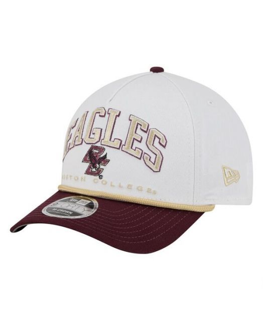 【送料無料】 ニューエラ メンズ 帽子 アクセサリー Men's White/Maroon Boston College Eagles Arch Two-Tone Rope 9FORTY A-Frame M-Crown Adjustable Hat White