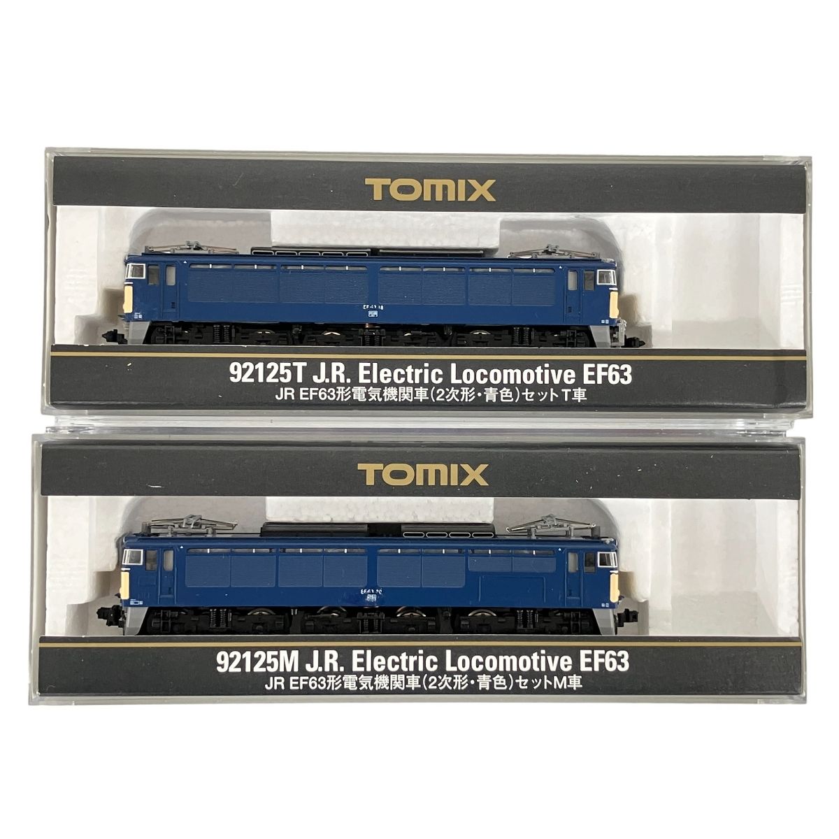 新座店TOMIX Nゲージ　92125M・T EF63(2次形・青色)２両セット 電気機関車