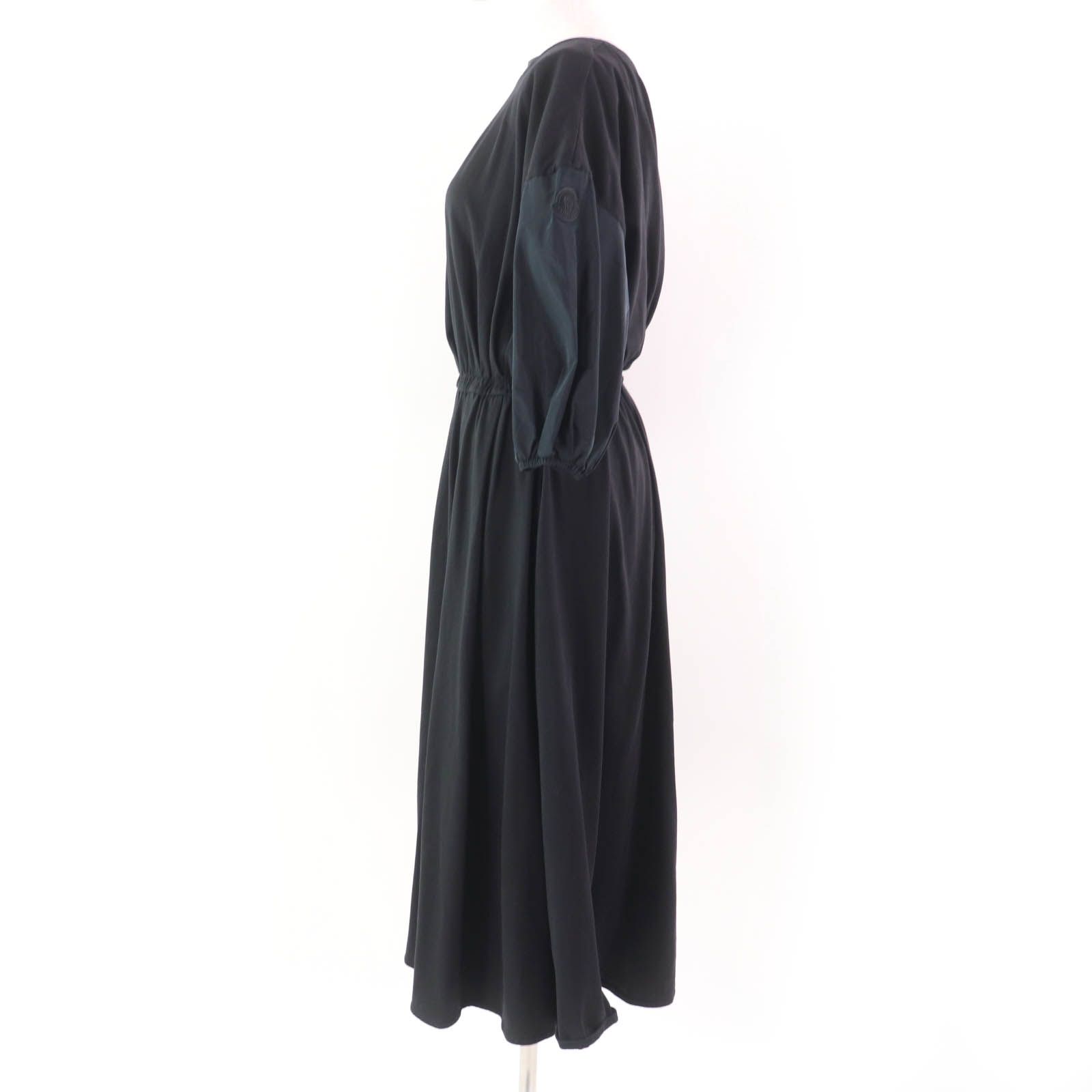 美品☆MONCLER モンクレール 2021年製 LS DRESS コットン ロゴ