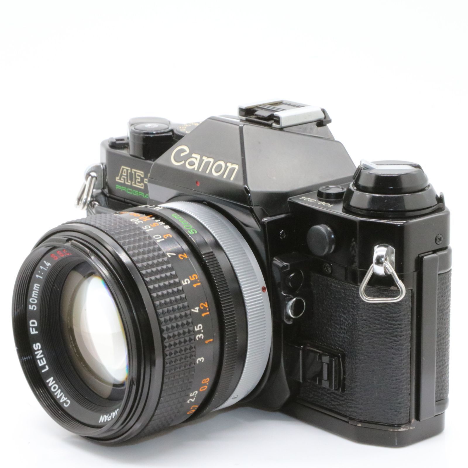 美品 Canon AE-1 Program ブラック 一眼レフフィルムカメラ FD 50mm f1
