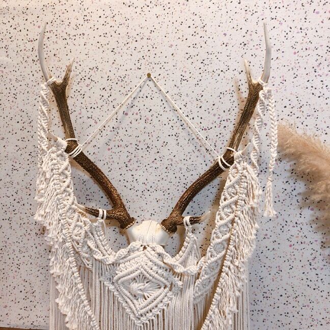 両方のツノ！ビックマクラメタペストリー 両方のツノ！ビックマクラメ