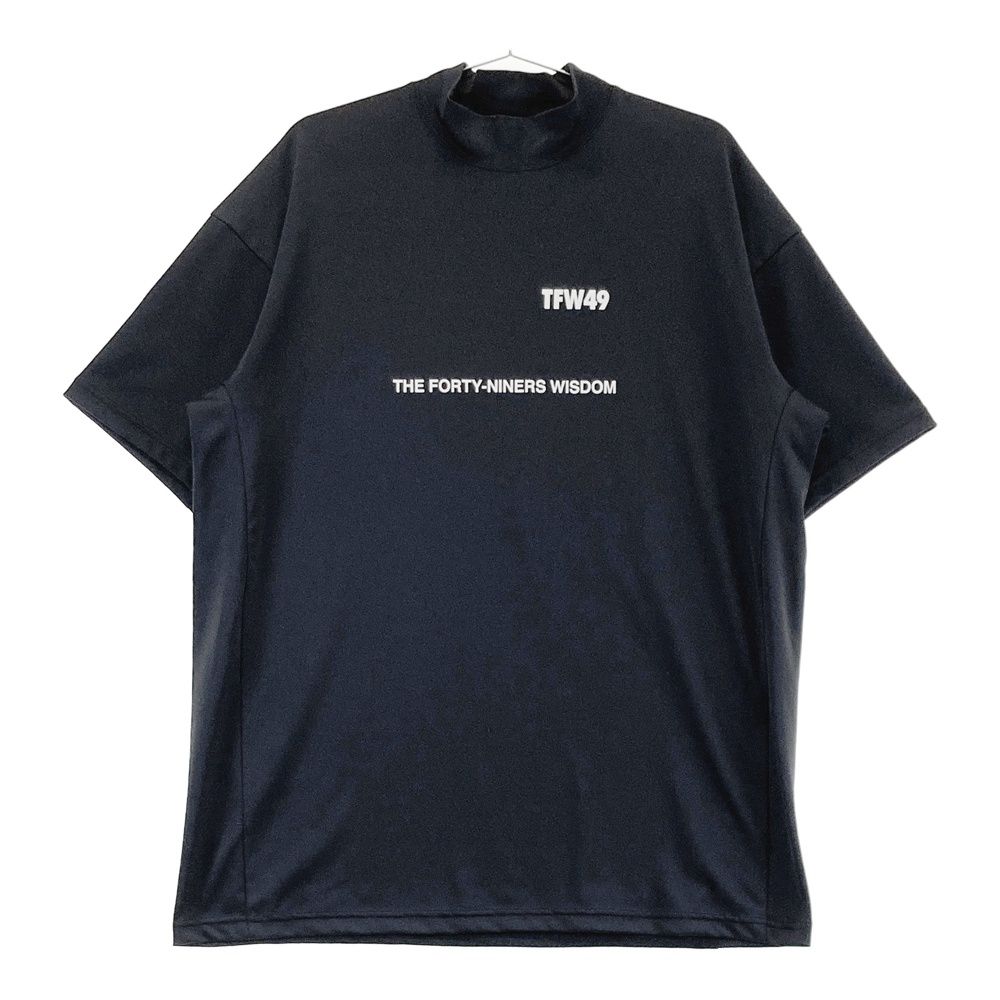 サイズ XL TFW49 ティーエフダブリューフォーティーナイン RELAX MOCK NECK T 半袖モックネックTシャツ ブラック系 240101538364 ゴルフウェア メンズ ストスト