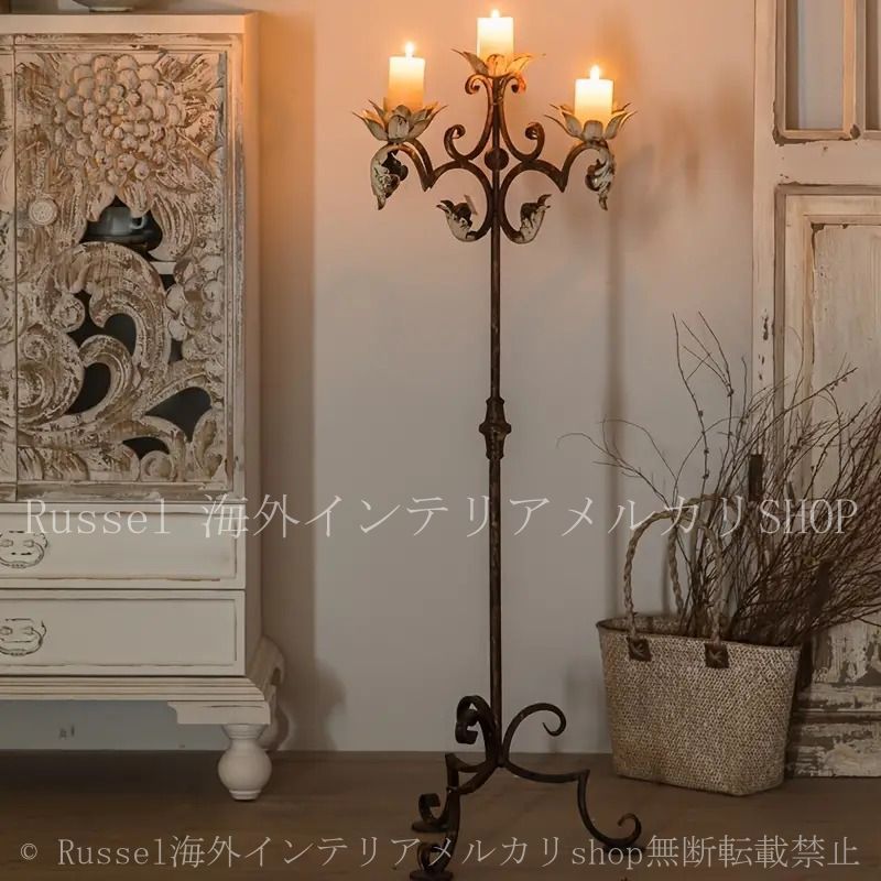 2セット】アイアン スクエア ランタン キャンドルホルダー