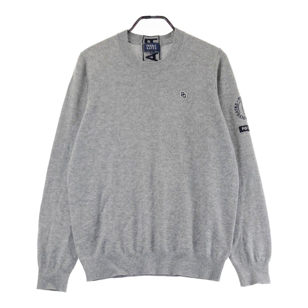 サイズ 7 PEARLY GATES パーリーゲイツ 2025年 ニット セーター カシミヤ グレー系 240101426994 ゴルフウェア メンズ ストスト