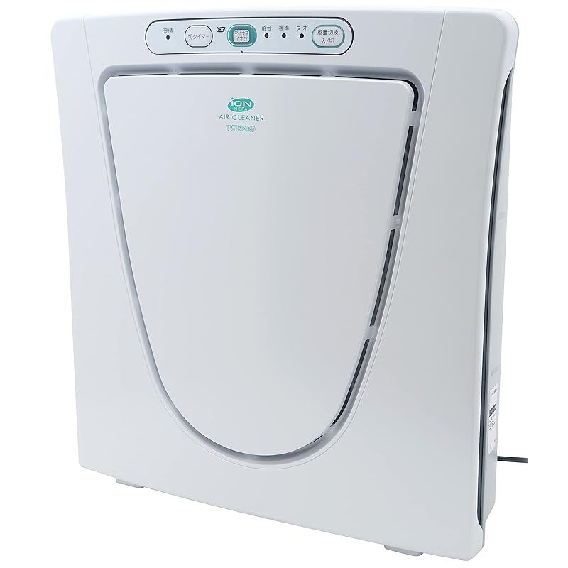 ツインバード 空気清浄機 12畳 HEPA 脱臭 パワー3段切替 パールホワイト AC-D358PW マイナスイオン発生 HEPAフィルター ハウスダスト ペット タイマー付き 0