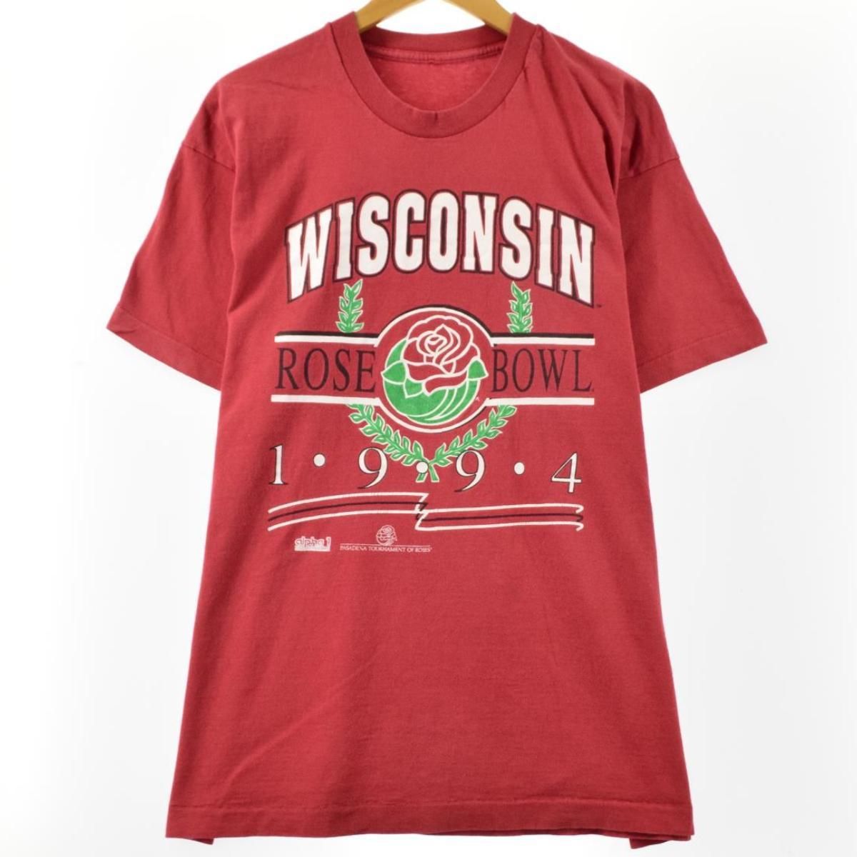 古着 90年代 WISCONSIN ウィスコンシン大学 LOSE BOWL 1994 ローズボウル カレッジTシャツ メンズXL  ヴィンテージ/eaa251206