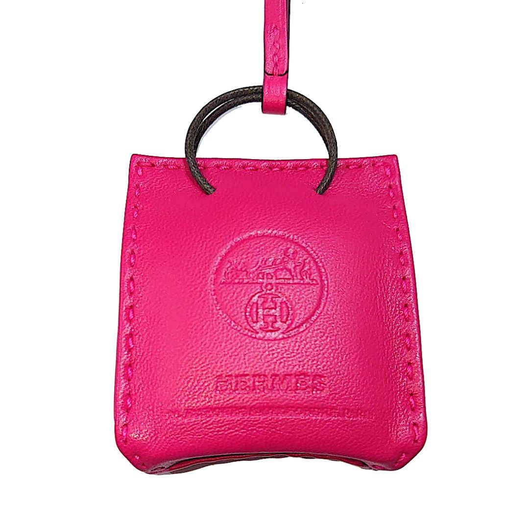 未使用 HERMES エルメス チャーム サックオランジュ